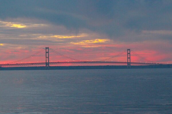 PURCHASE -- mackinac bridge sunset