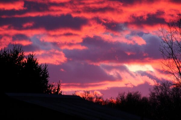 dark pastel colors during sunset