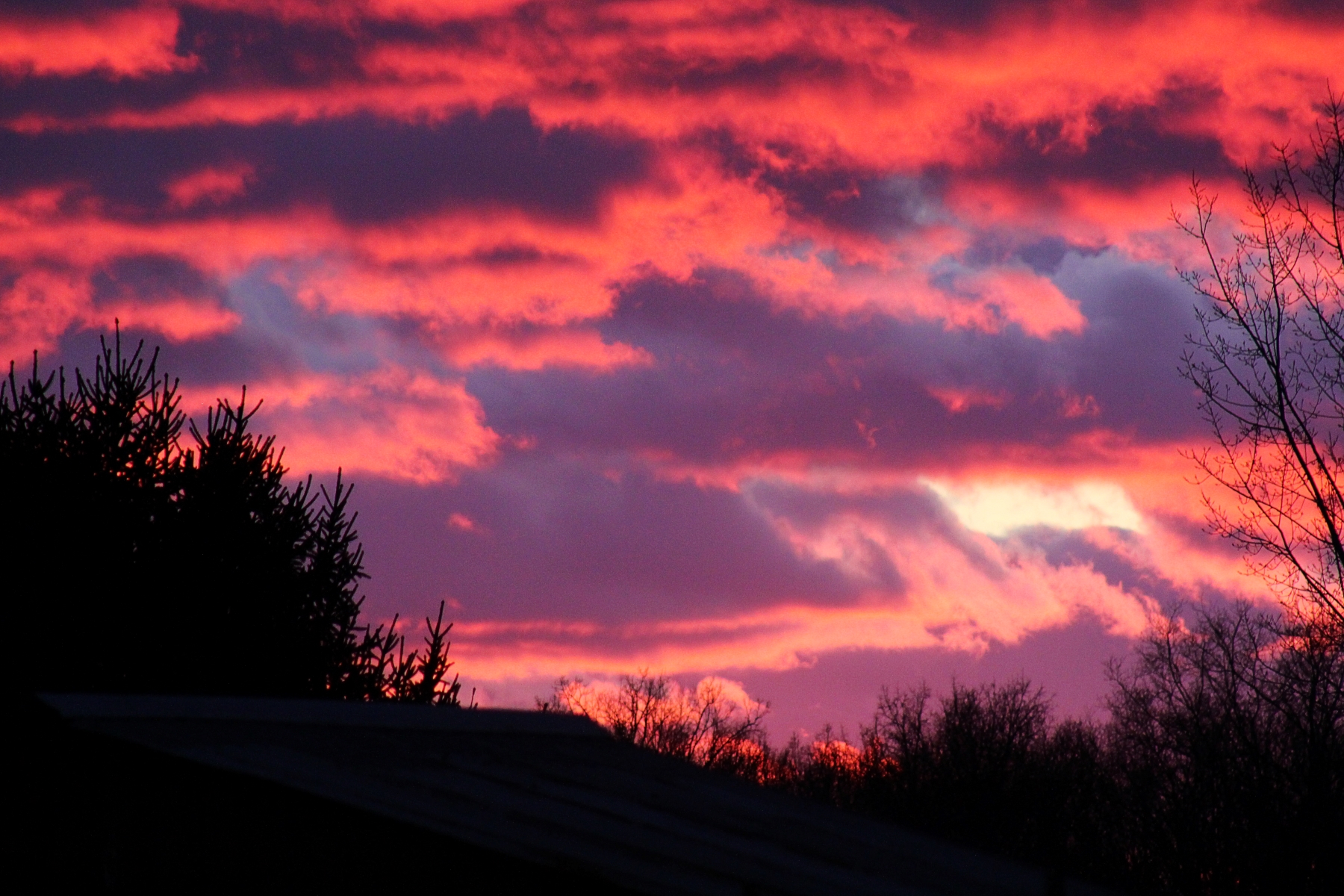 dark pastel colors during sunset