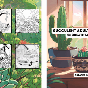 PURCHASE -- Succulent Art Therapy Coloring Book