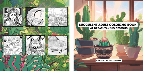 PURCHASE -- Succulent Art Therapy Coloring Book