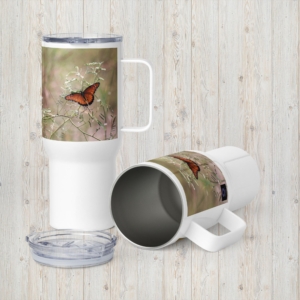 queen butterfly travel mug 25 oz $35.95